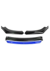 Universal 4 Parça Flaplı Model Ön Lip (Piano Black, Mavi)