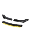 Universal 4 Parça Flaplı Model Ön Lip (Piano Black, Sarı)