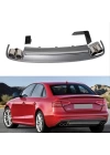 Audi A4 2008-2012 Için Uyumlu S4 Difüzör Ve Egzoz Seti
