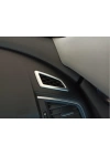 Honda Civic Fc5 2016-2020 Için Uyumlu Hava Menfez Kaplama 2 Parça - Silver