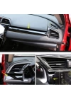 Honda Civic Fc5 Için Uyumlu Gogusluk Kaplama 3 Parça - Piano Black