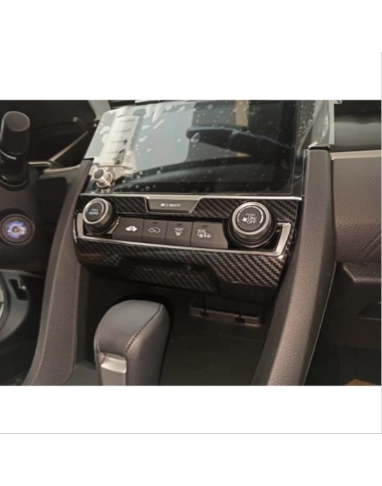 Honda Civic Fc5 2016-2020 Için Uyumlu Klima Panel Kaplama- Karbon