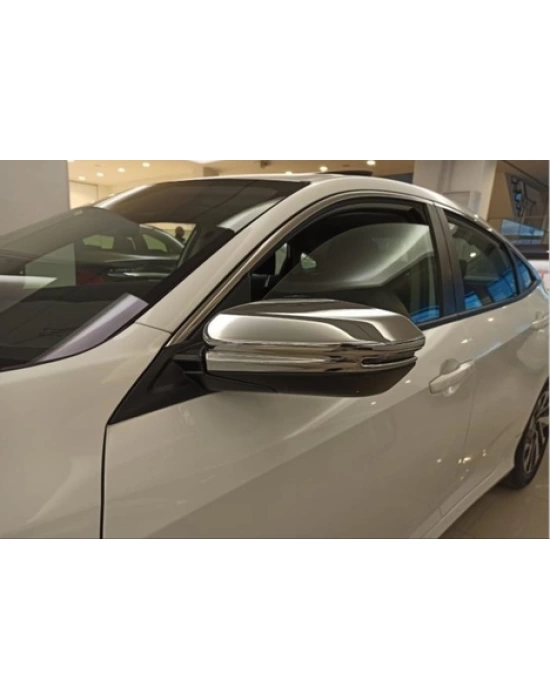 Honda Civic Fc5 2016-2020 Için Uyumlu Yan Ayna Kapak Kaplama Krom