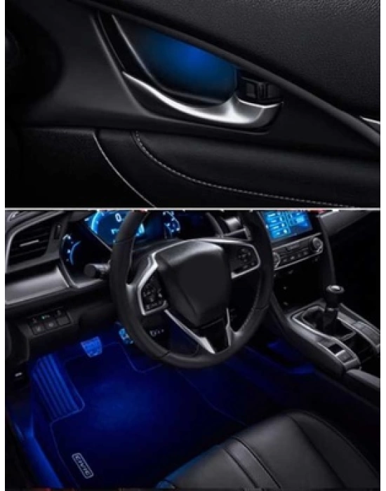 Honda Civic Fc5 Için Uyumlu Ayak Ve Kapi Kolu Aydinlatma - Mavi