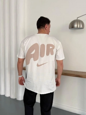 NKE AIR BASKI DETAY OVERSİZE TSHIRT -BEYAZ
