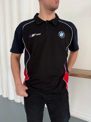 BMW POWER POLO YAKA OVERSİZE TSHİRT -SİYAH