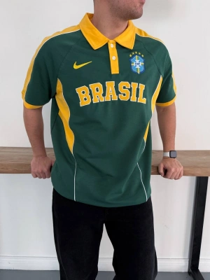 BRASİL POLO YAKA BASKI DETAY TSHİRT -YŞL
