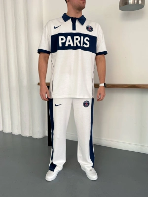 PSG OVERSİZE POLO YAKA EŞOFMAN TAKIM -BEYAZ