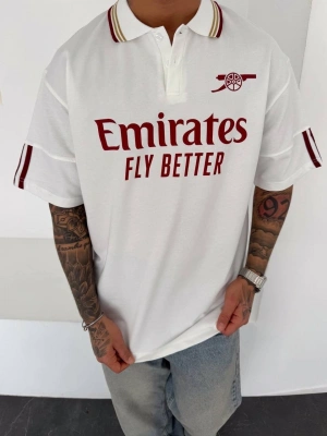 ARS NAKIŞ DETAY OVERSİZE TSHİRT -BEYAZ