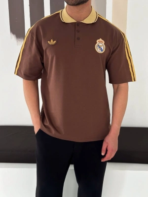 MADRİD NAKIŞ DETAY POLO YAKA OVERSİZE TSHİRT