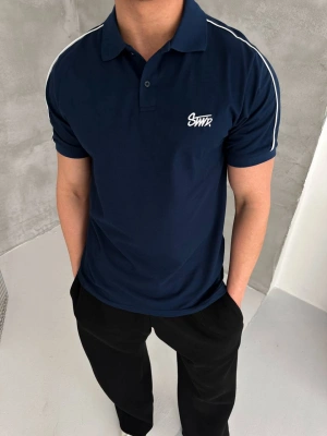 STWD NAKIŞ DETAY POLO YAKA OVERSİZE TSHİRT -LACİ