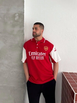 ARS BASKI DETAY POLO YAKA OEVRSİZE TSHİRT