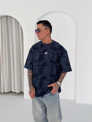 NKE YIKAMALI NAKIŞ DETAY OVERSİZE TSHİRT -LACİ