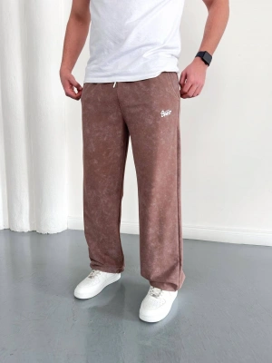 SWD YIKAMALI BAGGY EŞOFMAN -KAHVE
