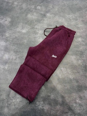 SWD YIKAMALI NAKIŞ 2 İPLİK BAGGY EŞOFMAN -BORDO