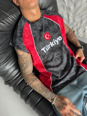 TÜRKİYE YIKAMALI ATLET - SİYAH