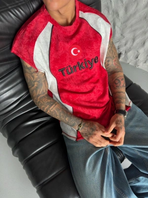 TÜRKİYE YIKAMALI ATLET - KIRMIZI