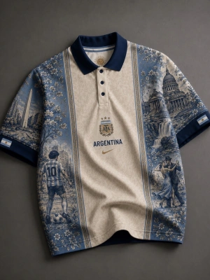 ARGENTİNE POLO YAKA OVERSİZE T-SHİRT