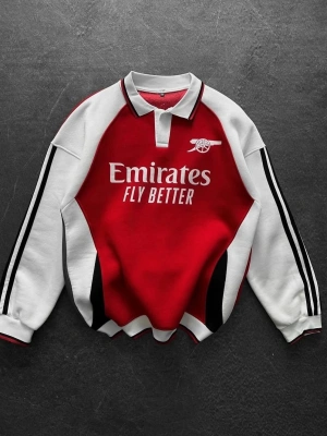 Arsenal Sweat 3 iplik kumaş oversize - kırmızı