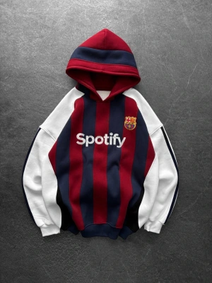 BARCELONA KAPŞONLU OVERSİZE 3 İPLİK KUMAŞ SWEAT