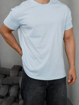 Basic Kollar Dar Kesim Tshirt - Bebe Mavisi