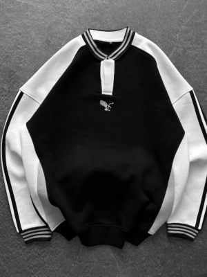 KARTAL OVERSİZE POLO YAKA SWEAT -SİYAH