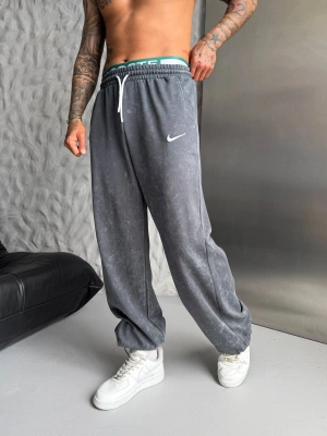 NKE YIKAMALI NAKIŞ 2 İPLİK BAGGY EŞOFMAN - FÜME