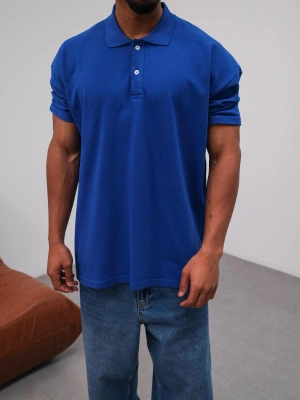 Polo Yaka Kollar Dar Kesim Tshirt - Lacivert