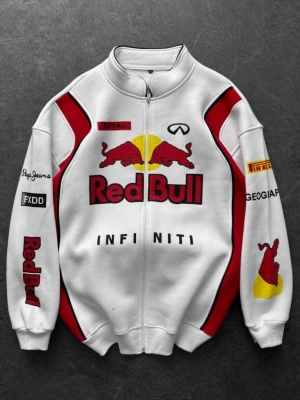 REDBULL BASKI DETAY HIRKA OVERSİZE 3 İPLİK KUMAŞ - BEYAZ