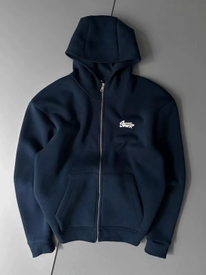 STW BASKI DETAY 3 İPLİK OVERSİZE HIRKA - LACİVERT