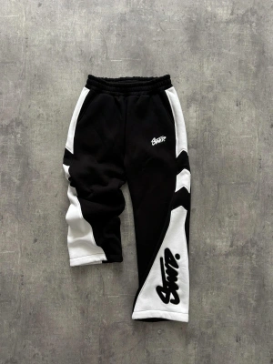 STW NAKIŞ DETAY EŞOFMAN BAGGY 3 İPLİK KUMAŞ - SİYAH