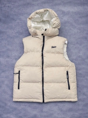 SWD KAPİŞONLU ŞİŞME YELEK -KREM