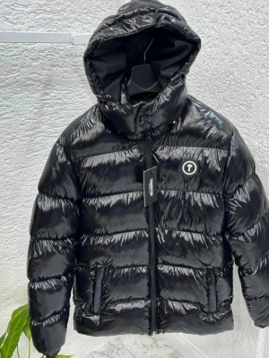 T STAR PARLAK ŞİŞME MONT -SİYAH