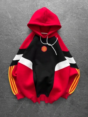 UNİTED KAPŞONLU OVERSİZE 3 İPLİK KUMAŞ SWEAT