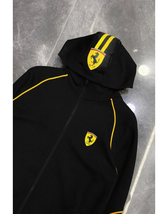 FERARİ KAPÜŞONLU HIRKA - SİYAH