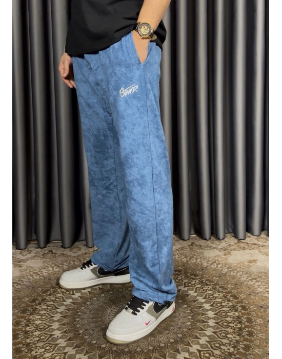 Yıkamalı 2 İplik Eşofman - Mavi