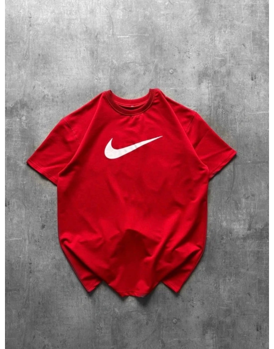 NKE AIR BASKI DETAY OVERSİZE TSHIRT -KIRMIZI
