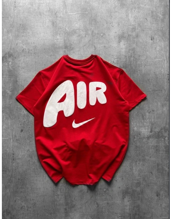 NKE AIR BASKI DETAY OVERSİZE TSHIRT -KIRMIZI