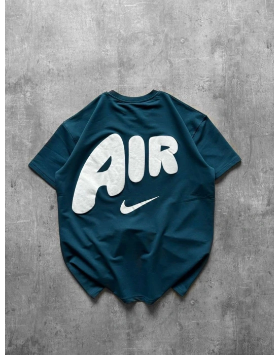 NKE AIR BASKI DETAY OVERSİZE TSHIRT -TURKUAZ