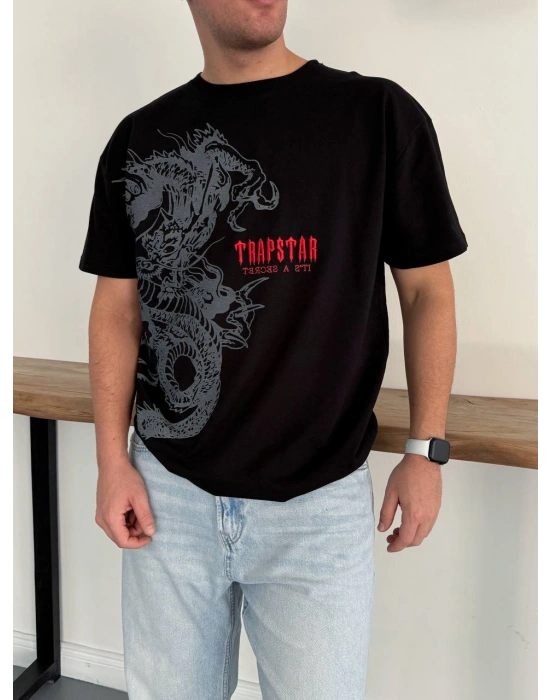 TSTAR OVERSİZE TSHİRT -SİYAH