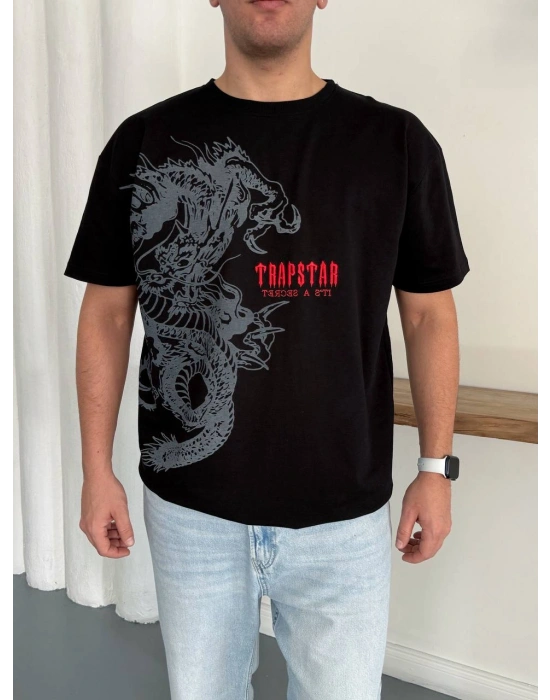 TSTAR OVERSİZE TSHİRT -SİYAH