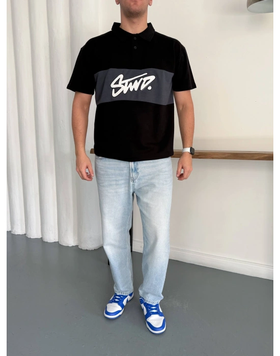 SWD POLO YAKA TSHİRT -SİYAH