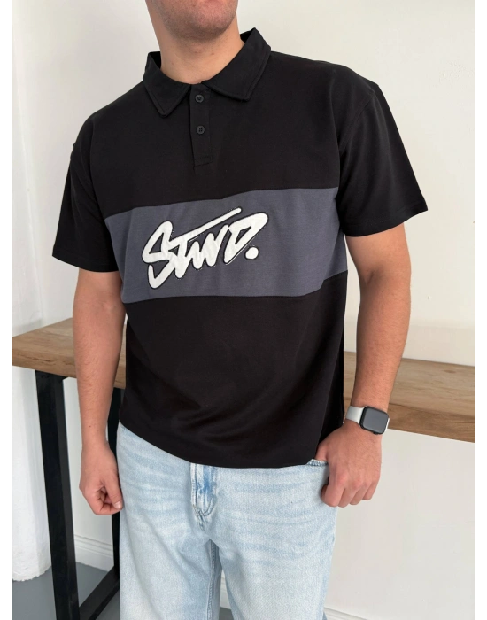 SWD POLO YAKA TSHİRT -SİYAH
