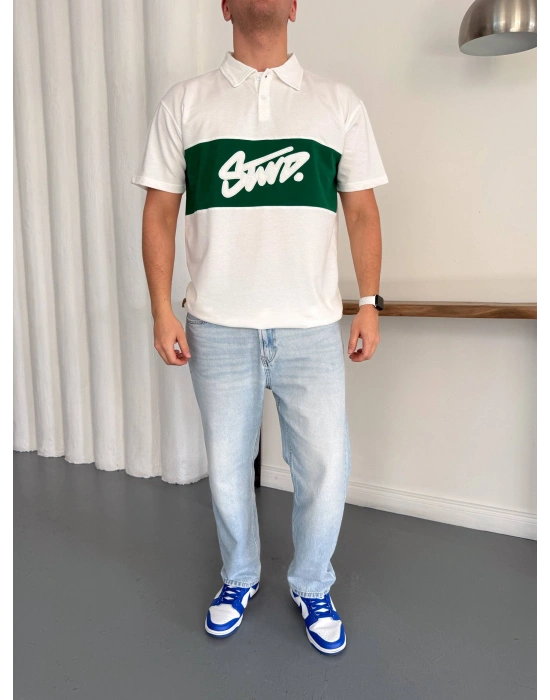 SWD POLO YAKA TSHİRT -BEYAZ