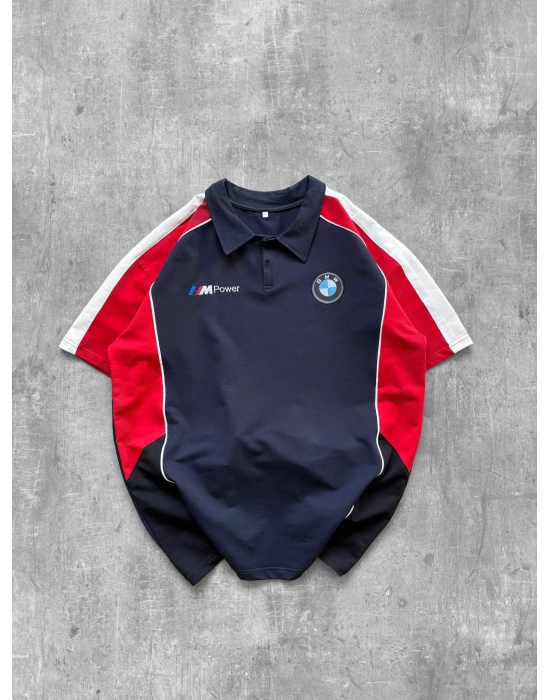 BMW POWER POLO YAKA OVERSİZE TSHİRT -LACİ