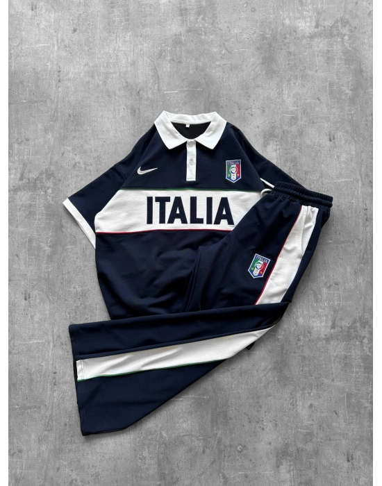 İTALİA NAKIŞ DETAY OVERSİZE EŞOFMAN TAKIM -LACİ