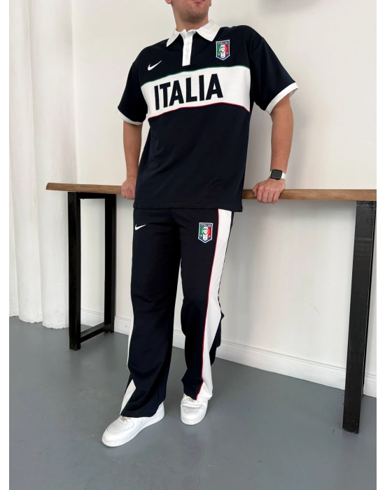 İTALİA NAKIŞ DETAY OVERSİZE EŞOFMAN TAKIM -LACİ