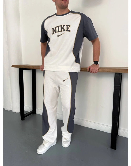 NKE PARÇALI OVERSİZE EŞOFMAN TAKIM -BEYAZ