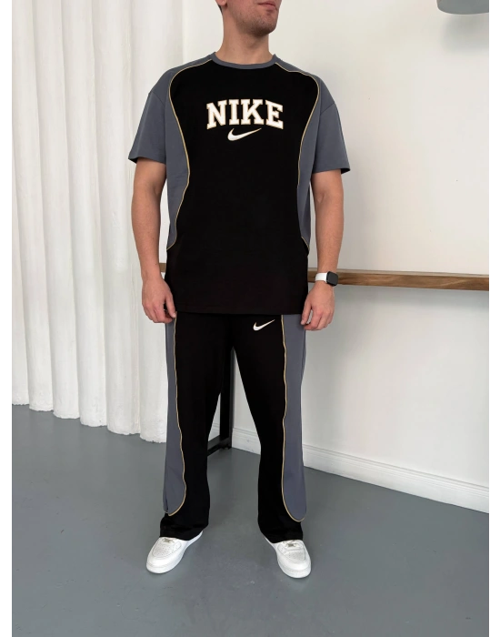 NKE PARÇALI OVERSİZE EŞOFMAN TAKIM -SİYAH