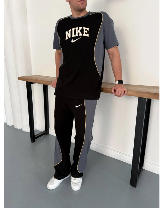NKE PARÇALI OVERSİZE EŞOFMAN TAKIM -SİYAH